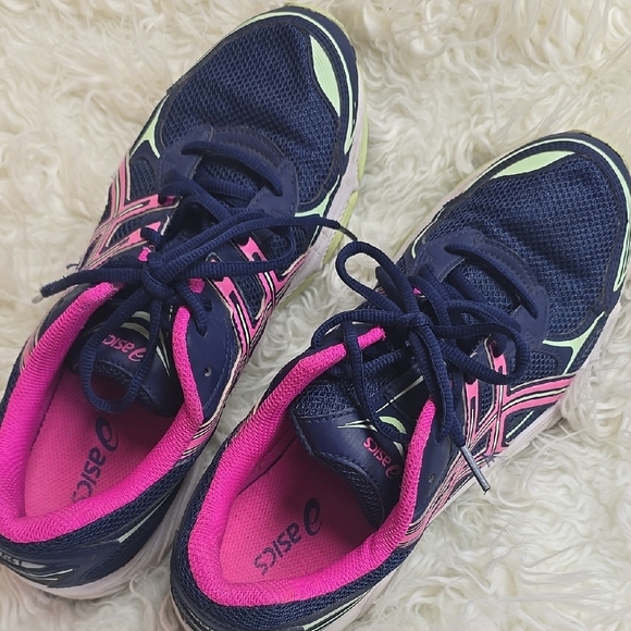 Asics Athletic Shoes Blue and Pink with Breathable Mesh - Picture 7 of 8